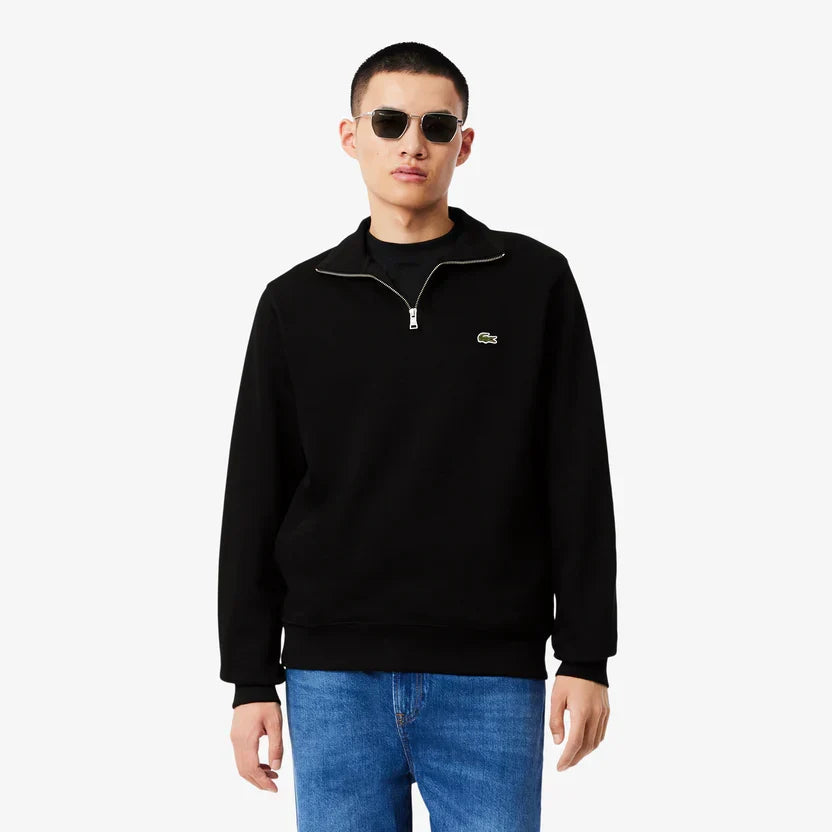 Lacoste Zip-up high neck interlock sweatshirt