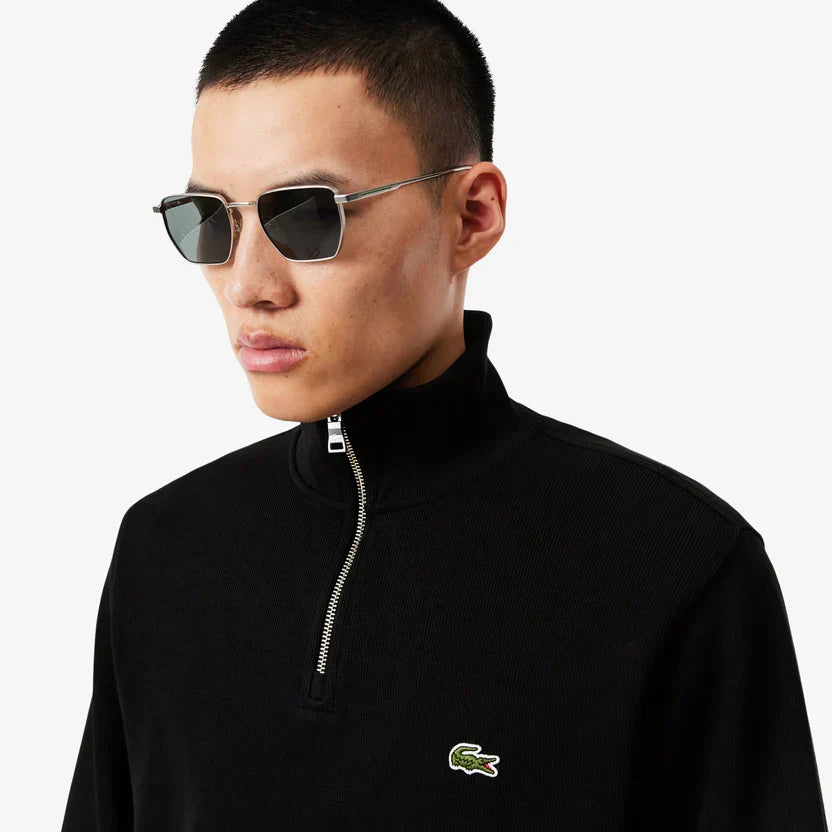 Lacoste Zip-up high neck interlock sweatshirt