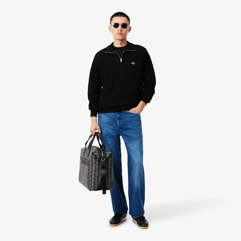 Lacoste Zip-up high neck interlock sweatshirt