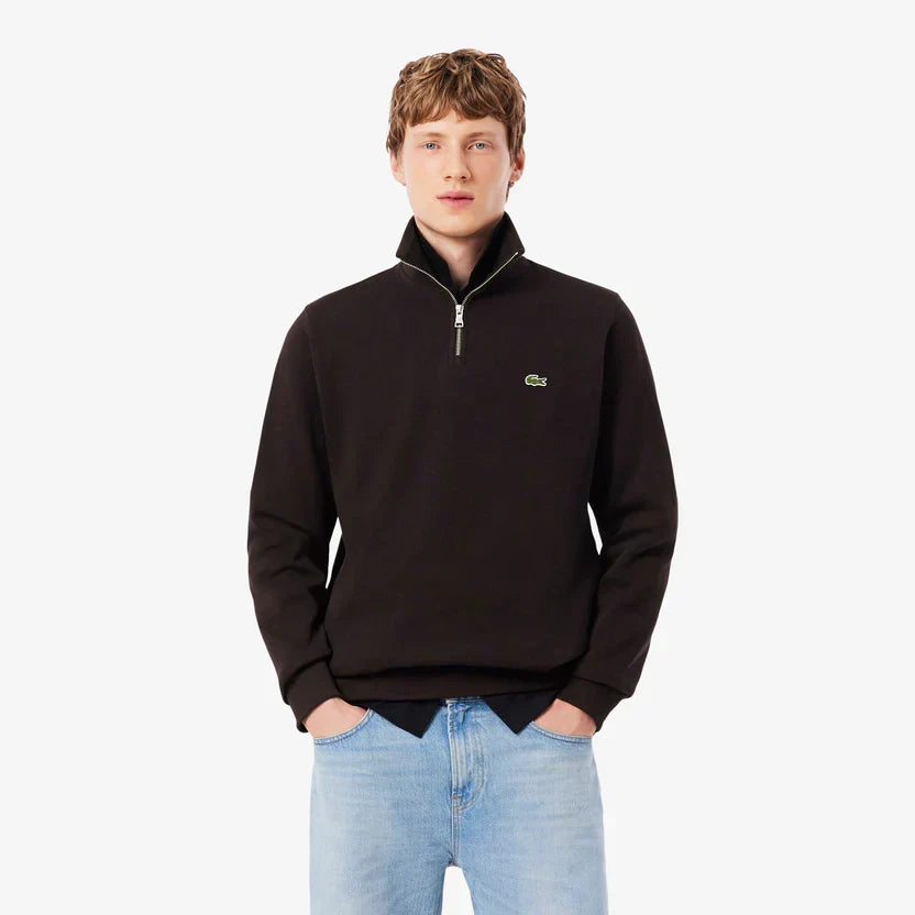 Lacoste Zip-up high neck interlock sweatshirt