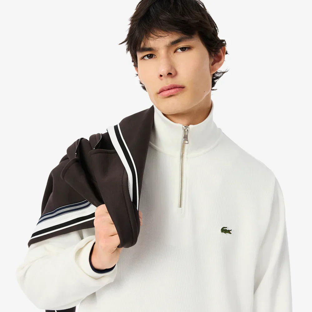 Lacoste Zip-up high neck interlock sweatshirt