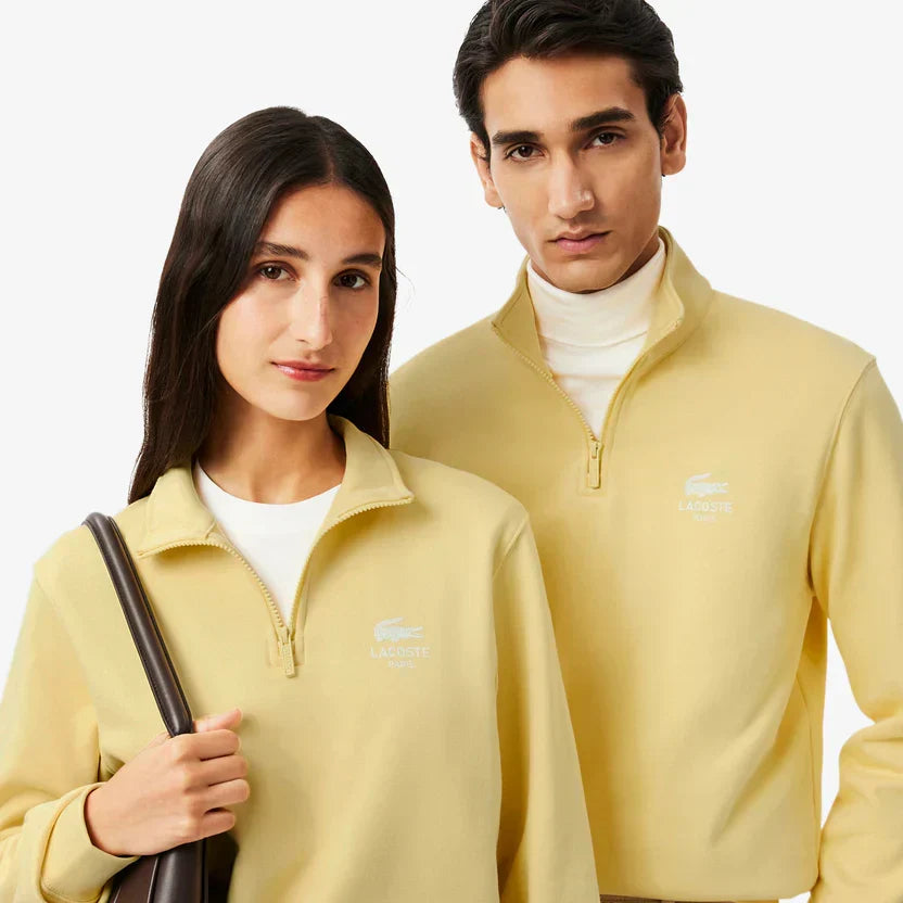Lacoste High neck zip-up print sweatshirt