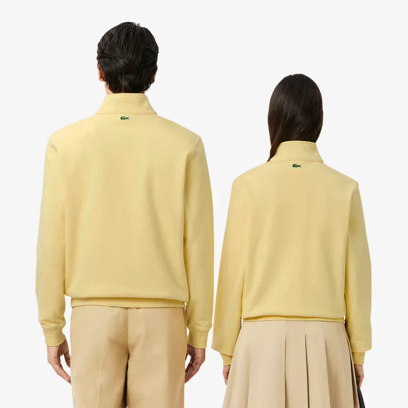 Lacoste High neck zip-up print sweatshirt