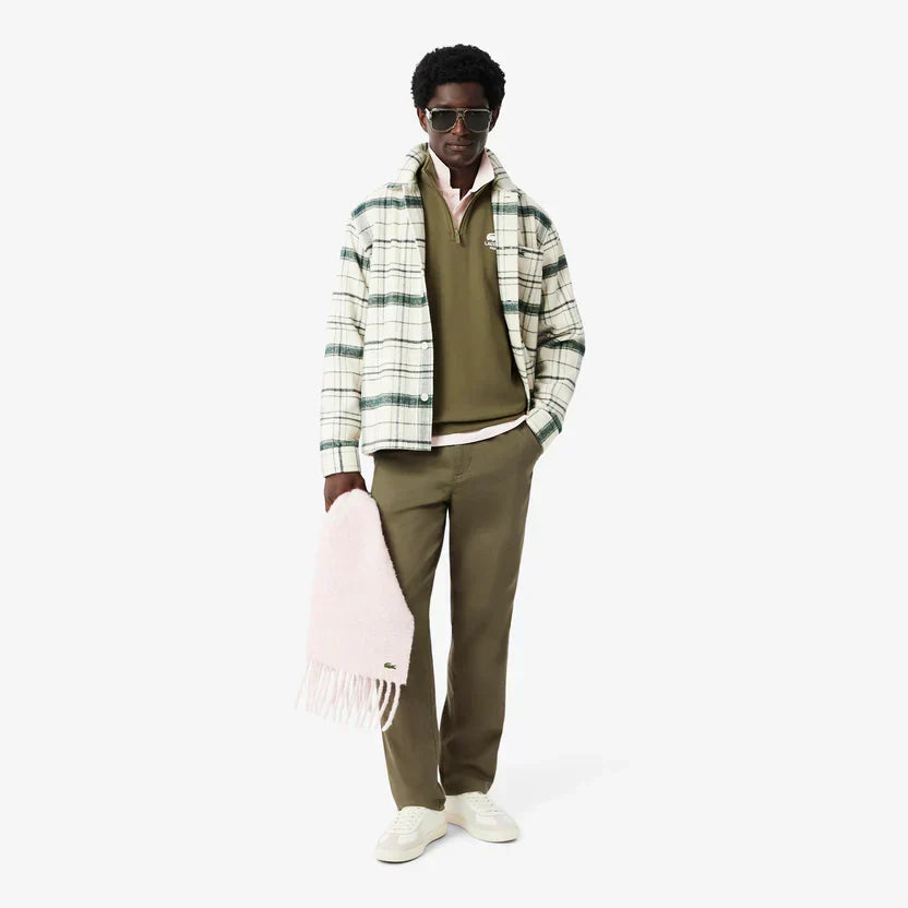 Lacoste High neck zip-up print sweatshirt