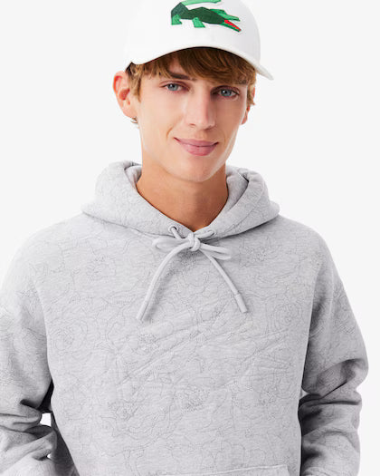 Lacoste Relaxed Fit Printed Hoodie