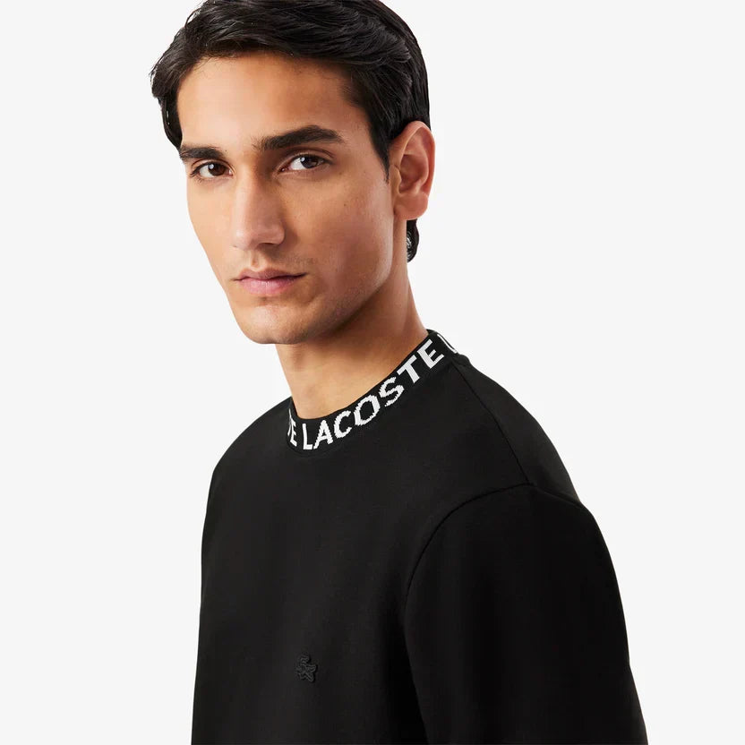 Lacoste Jacquard branded jersey sweatshirt