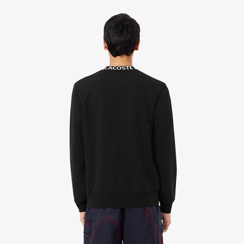 Lacoste Jacquard branded jersey sweatshirt