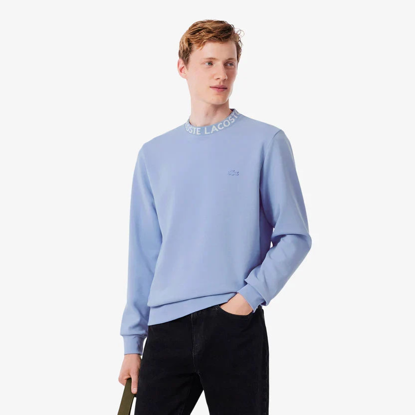 Lacoste Jacquard branded jersey sweatshirt