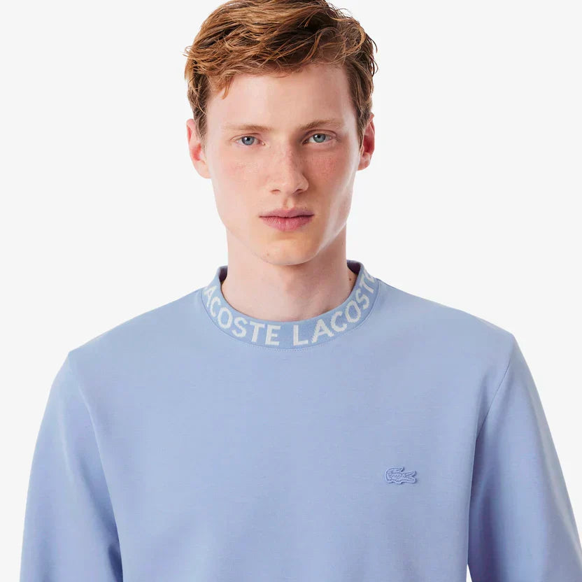 Lacoste Jacquard branded jersey sweatshirt