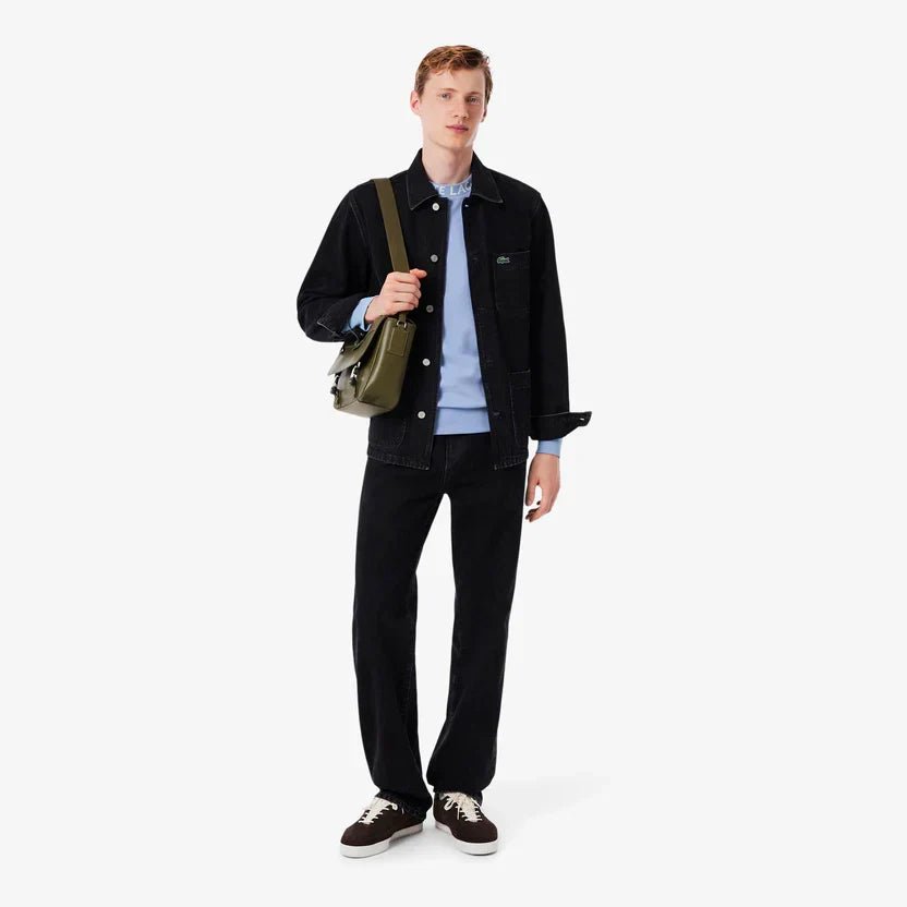 Lacoste Jacquard branded jersey sweatshirt