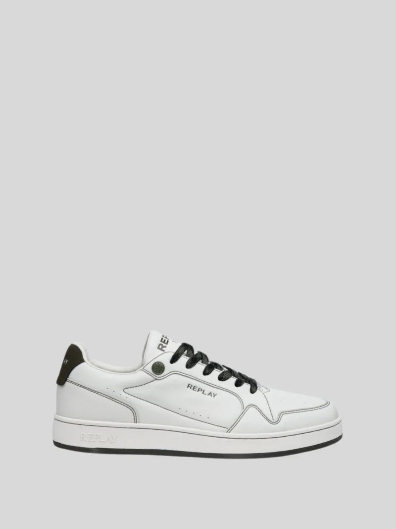 Replay Men's Smash Choice 3 S off white green sneakers
