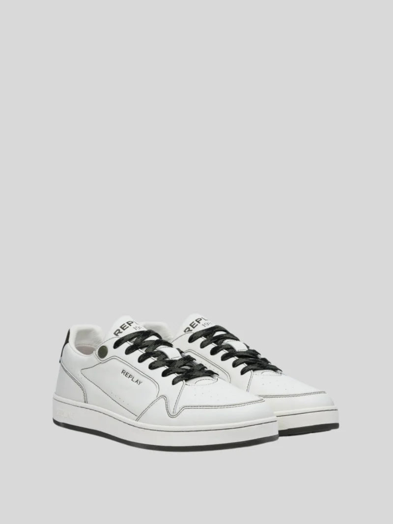 Replay Men's Smash Choice 3 S off white green sneakers