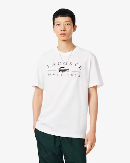 Lacoste Printed Cotton T-shirt