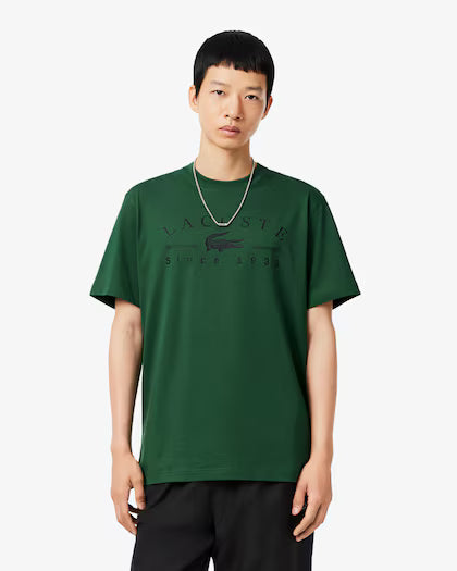 Lacoste Printed Cotton T-shirt