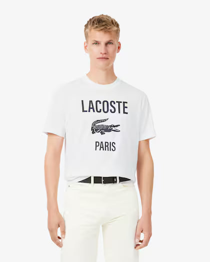 Lacoste Printed Cotton T-shirt