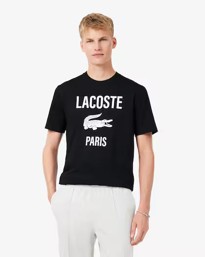 Lacoste Printed Cotton T-shirt