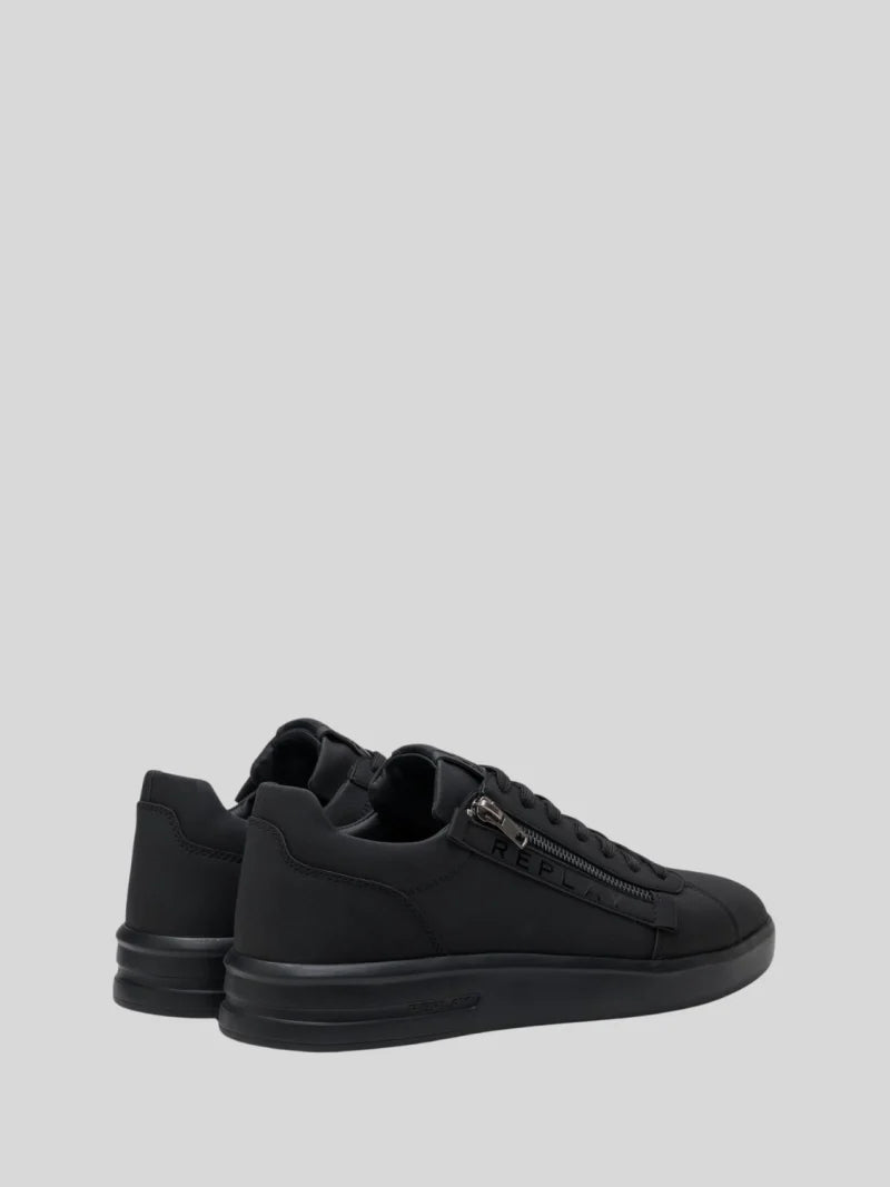 Replay Men's University Zip Men’s Black Sneaker sneakers