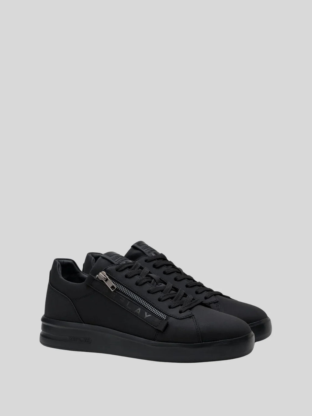 Replay Men's University Zip Men’s Black Sneaker sneakers
