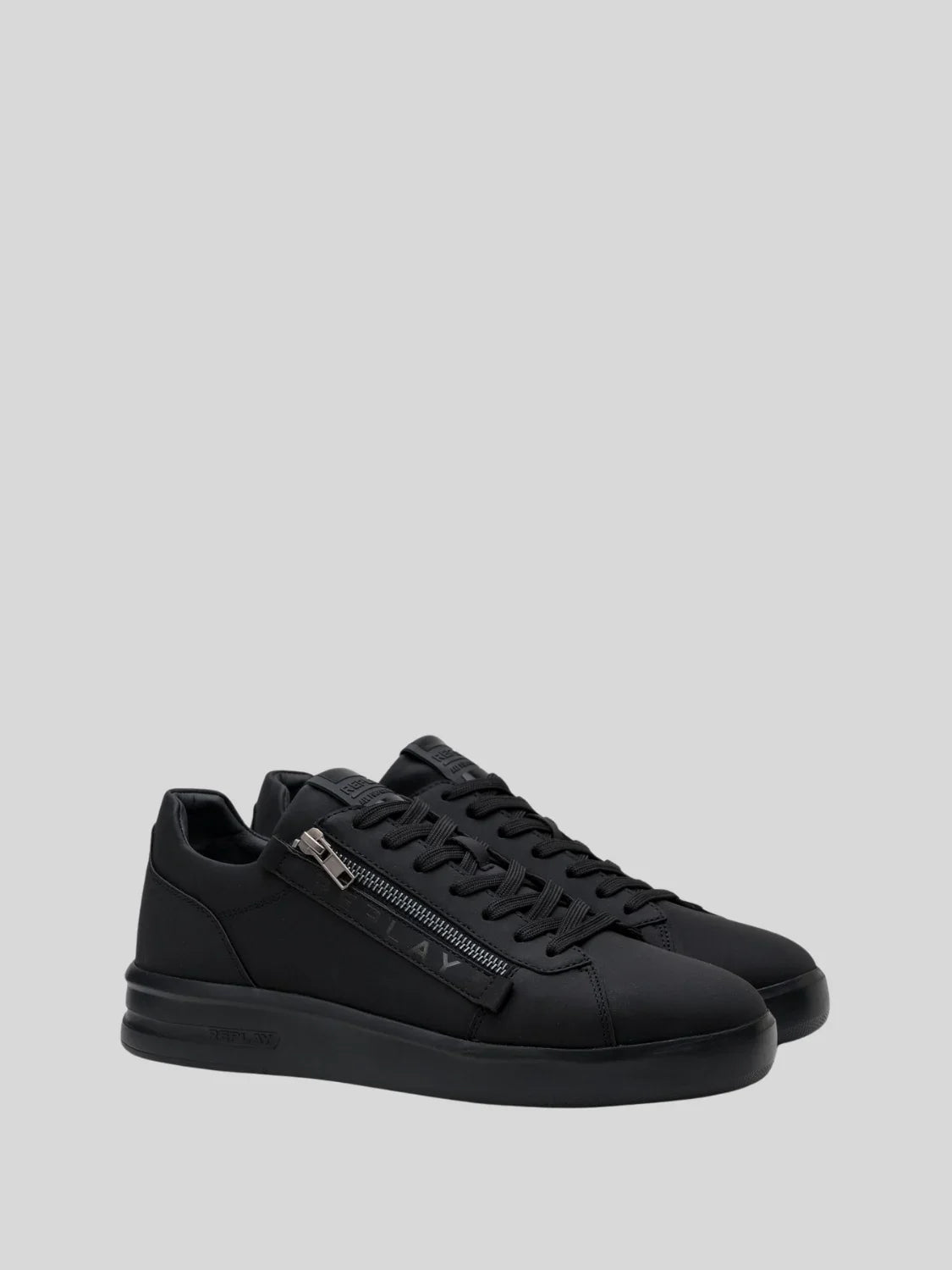 Replay Men's University Zip Men’s Black Sneaker sneakers