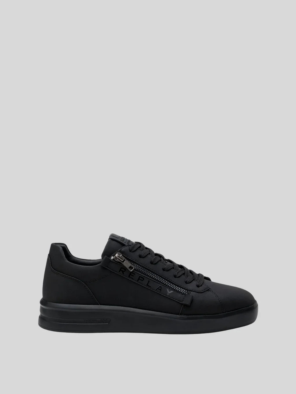 Replay Men's University Zip Men’s Black Sneaker sneakers