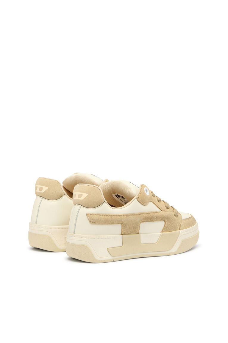 Diesel Women's D-Ollie-Distressed sneakers in leather and suede
