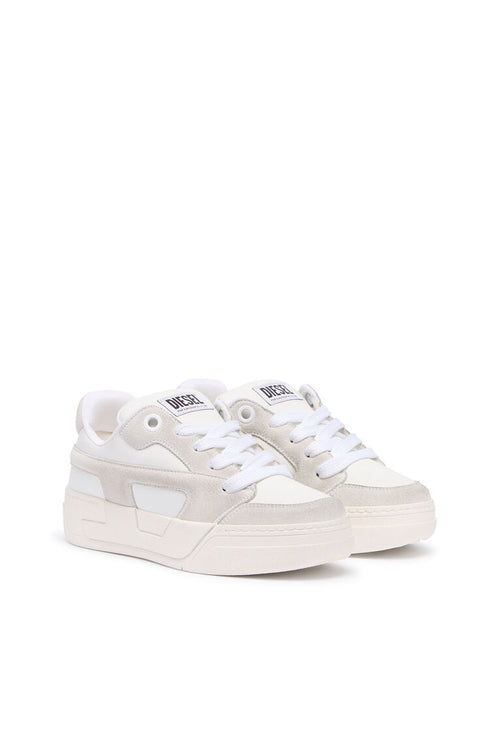 Diesel Women's D-Ollie-Distressed sneakers in leather and suede