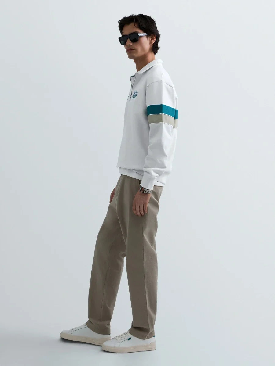 REPLAY MEN'S MONTE CARLO COUNTRY CLUB COLLECTION SWEATSHIRT WITH CONTRASTING BANDS