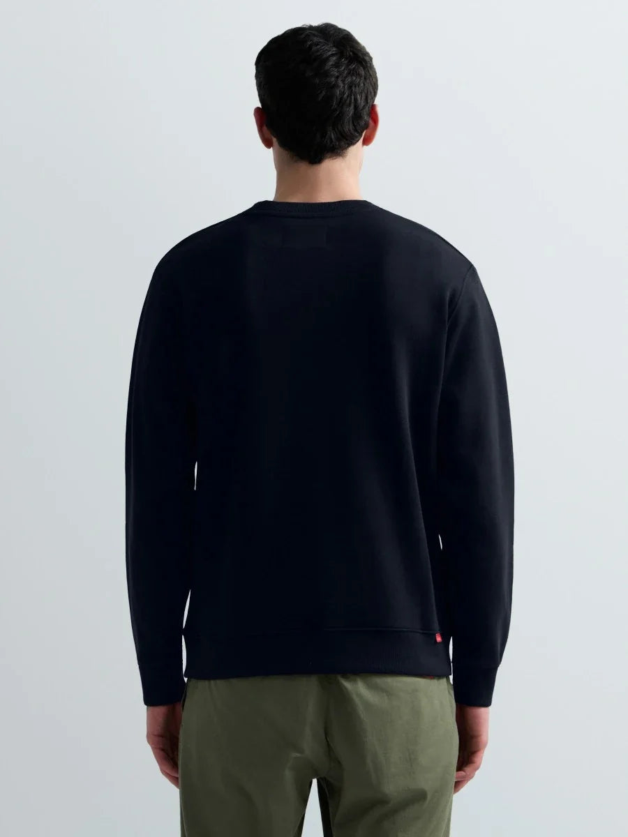 REPLAY MEN'S TERRY COTTON SWEATSHIRT WITH R EMBROIDERY